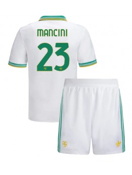 AS Roma Gianluca Mancini #23 Ausweichtrikot für Kinder 2025-26 Kurzarm (+ Kurze Hosen)